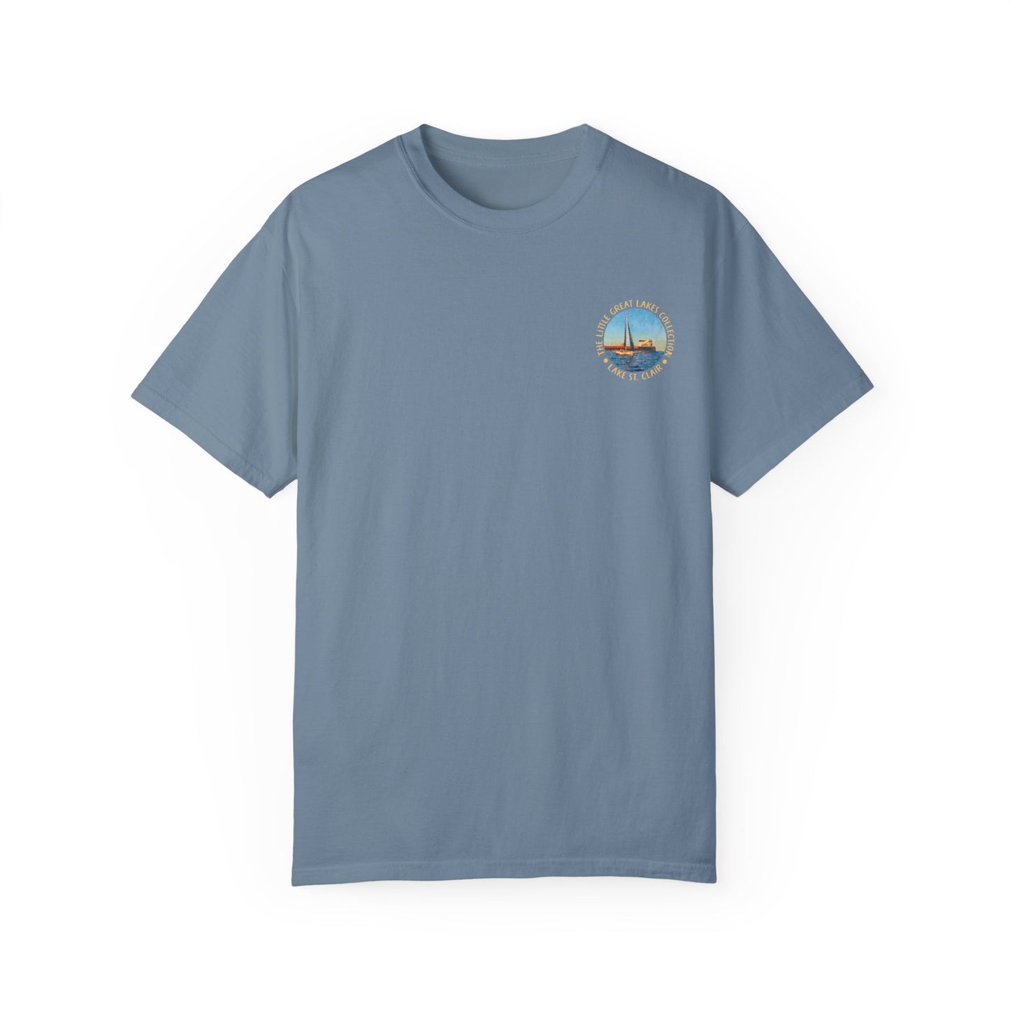 Lake St. Clair Tee - Freighter & Sailboat