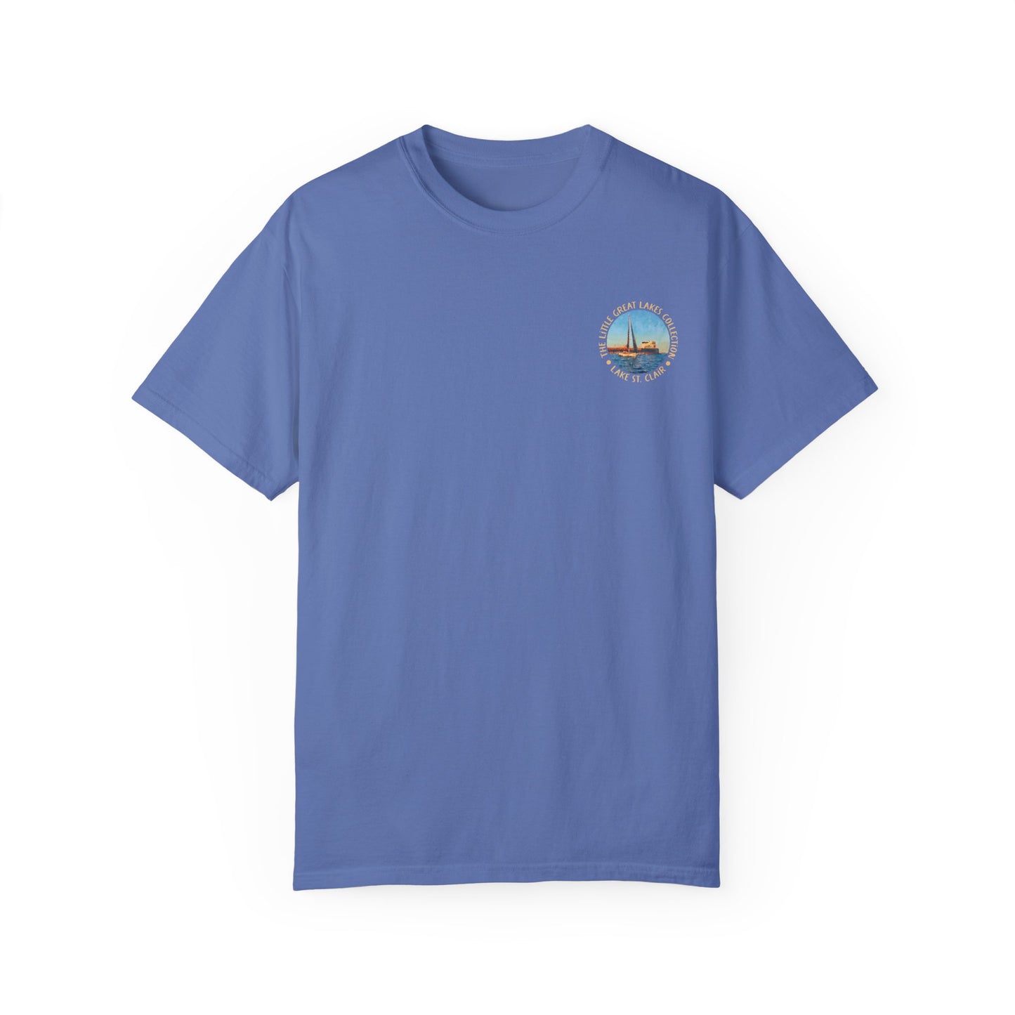 Lake St. Clair Tee - Freighter & Sailboat